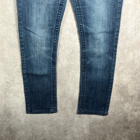 True Religion Skinny Jeans Womens Size 27 Blue Dark Wash Denim Low Rise‎ - Picture 3 of 10